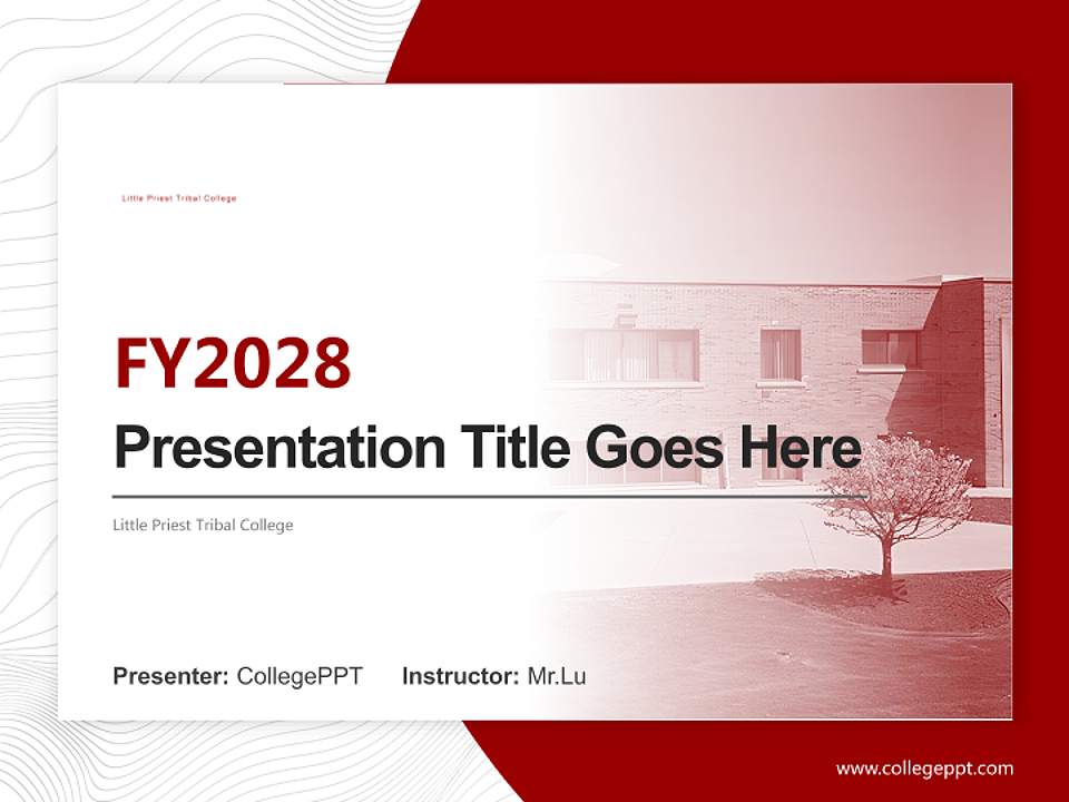 Little Priest Tribal College Academic Presentation/Research Findings Report PPT Template4:3 ratio PPT effect preview image5
