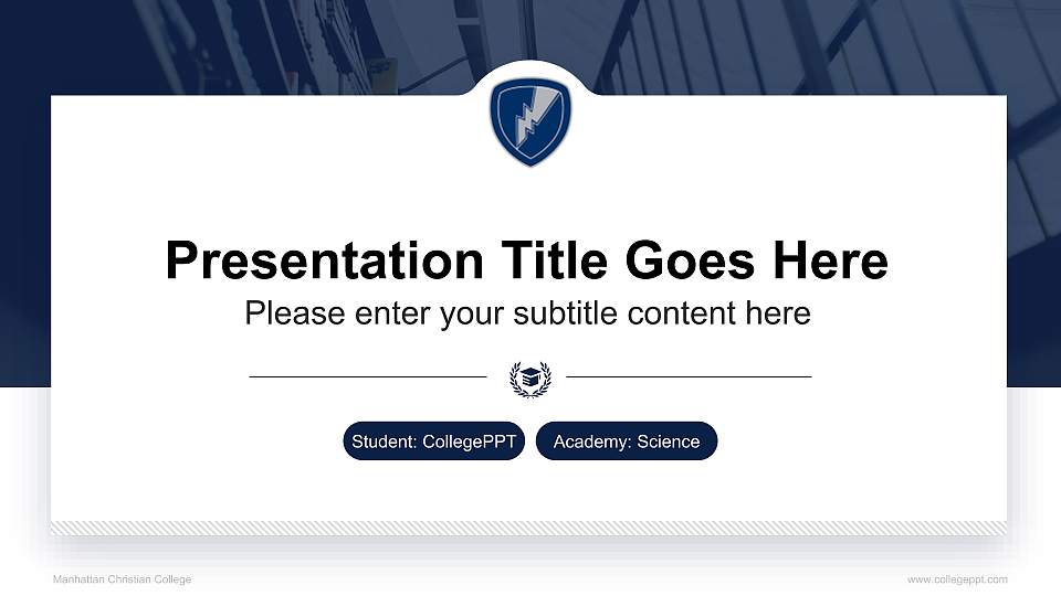 Manhattan Christian College National Scholarship Defense PPT Template16:9 ratio PPT effect preview image