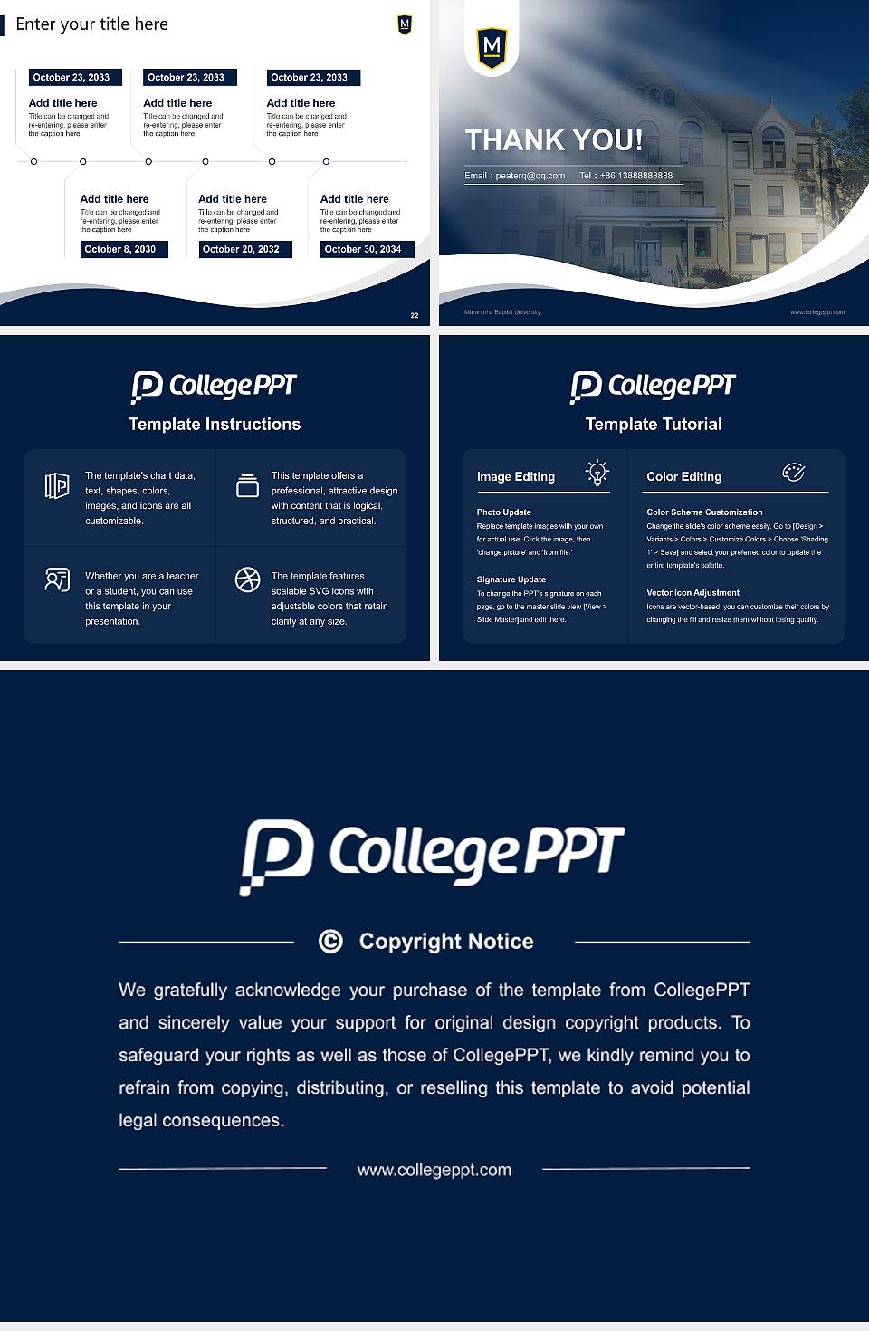 Maranatha Baptist University Lecture Sharing and Networking Event PPT Template4:3 ratio PPT effect preview image4