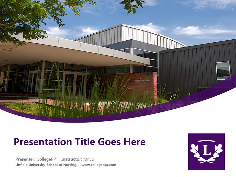 Linfield University-School of Nursing Course/Courseware Creation PPT Template4:3 ratio PPT effect preview image5