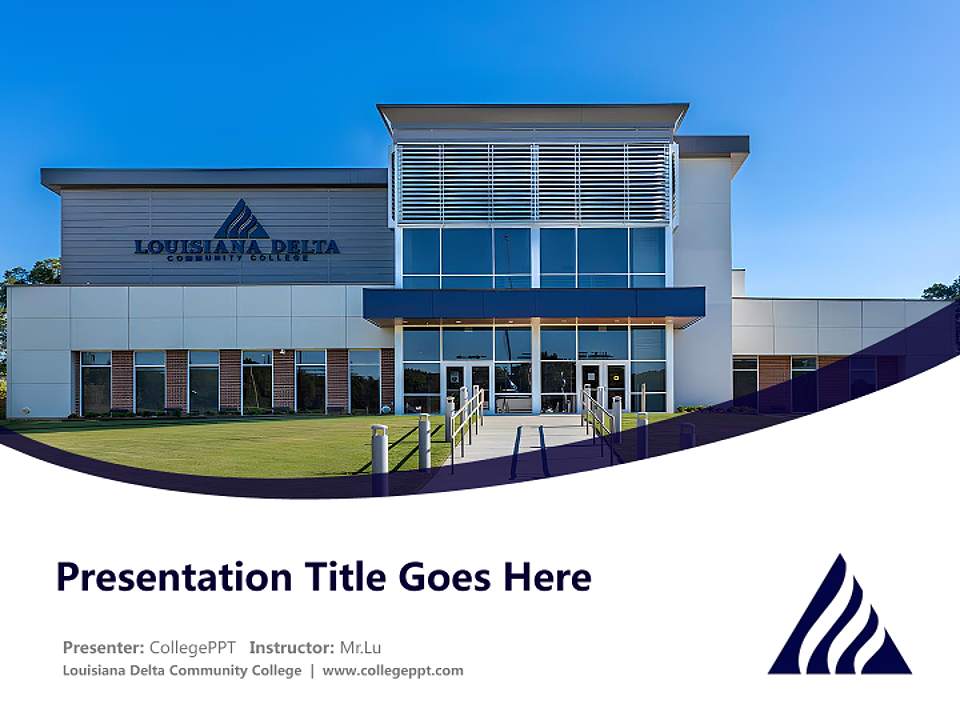 Louisiana Delta Community College Course/Courseware Creation PPT Template4:3 ratio PPT effect preview image5