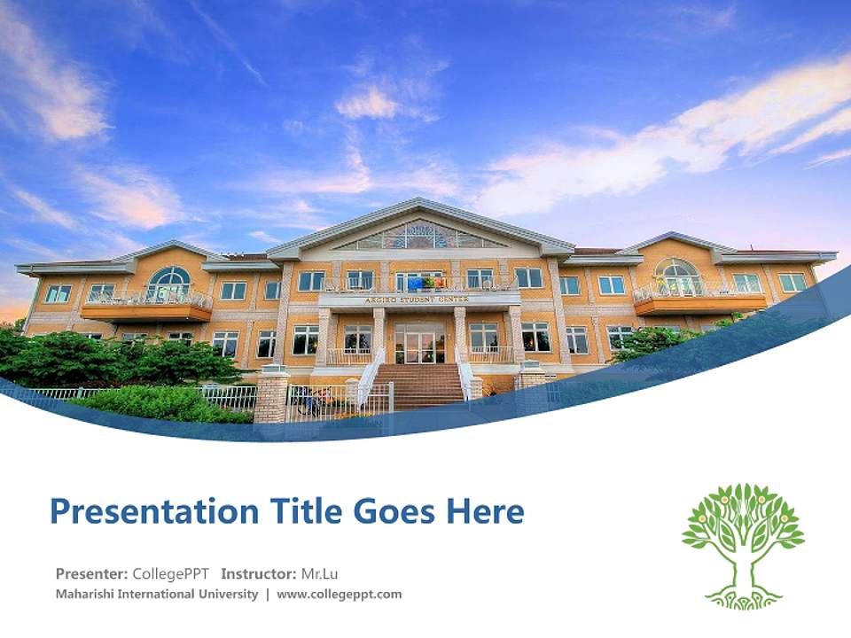 Maharishi International University Course/Courseware Creation PPT Template4:3 ratio PPT effect preview image5