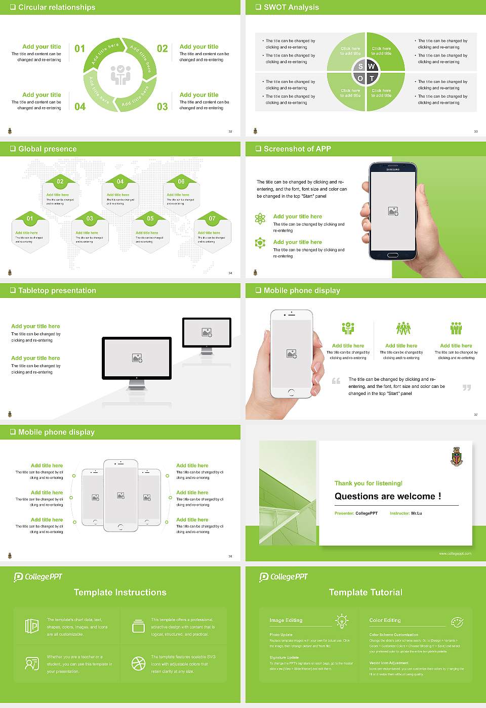 Life University General Purpose PPT Template16:9 ratio PPT effect preview image5