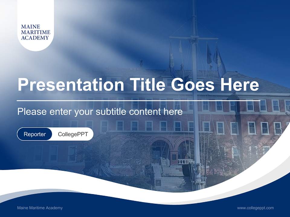 Maine Maritime Academy Lecture Sharing and Networking Event PPT Template4:3 ratio PPT effect preview image4