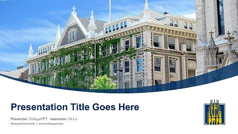 Marquette University Course/Courseware Creation PPT Template