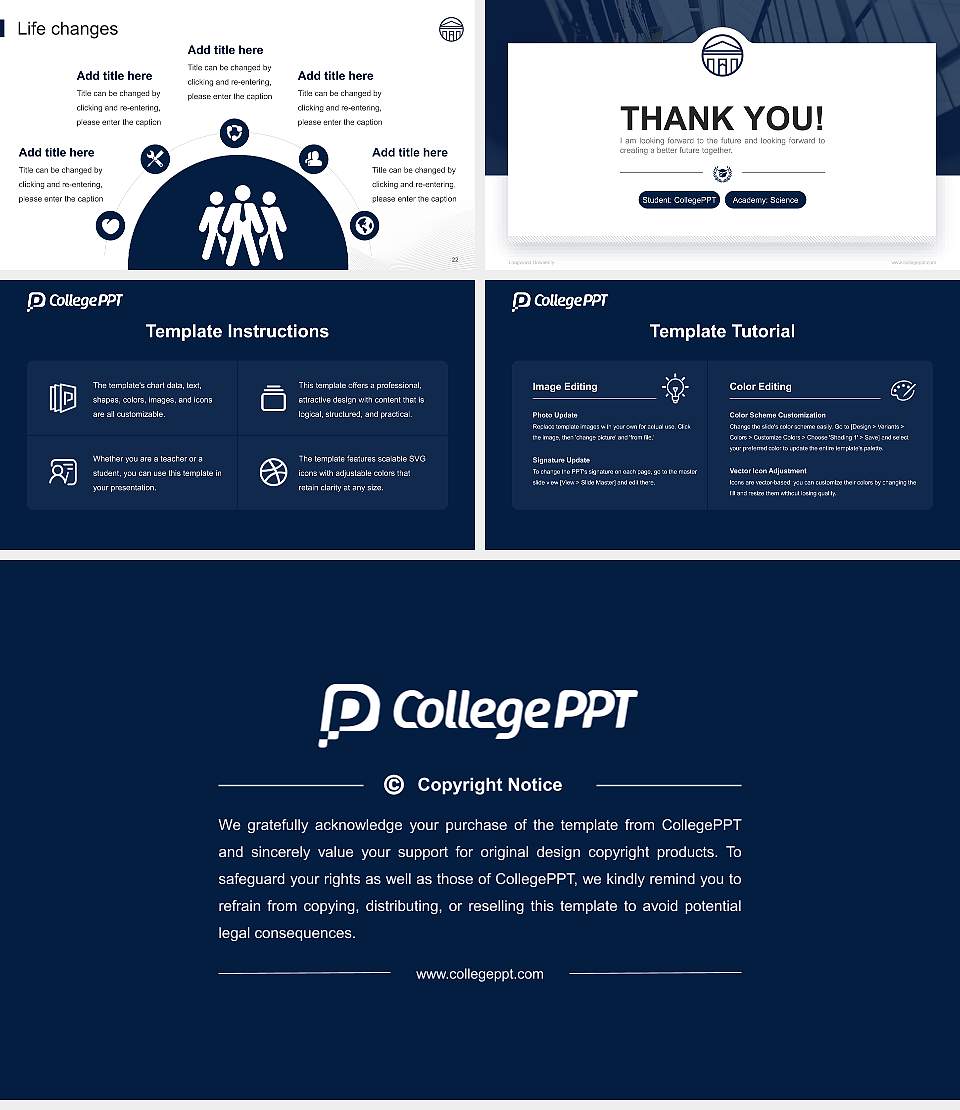 Longwood University National Scholarship Defense PPT Template16:9 ratio PPT effect preview image4