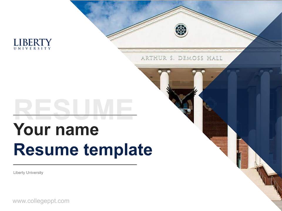 Liberty University Resume PPT Template4:3 ratio PPT effect preview image5