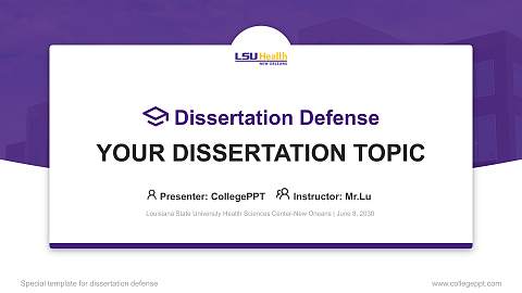 Louisiana State University Health Sciences Center-New Orleans Graduation Thesis Defense PPT Template