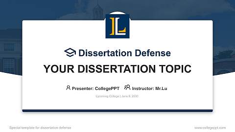 Lycoming College Graduation Thesis Defense PPT Template