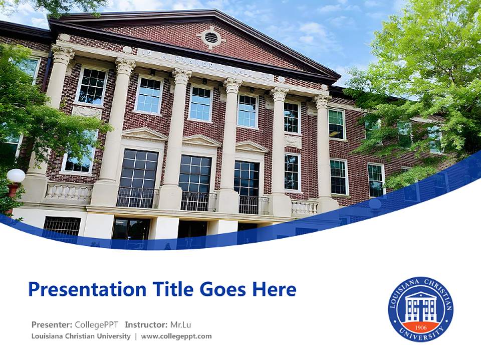 Louisiana Christian University Course/Courseware Creation PPT Template4:3 ratio PPT effect preview image5