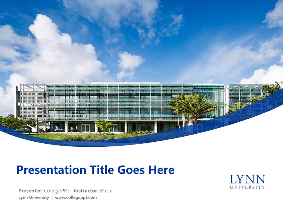 Lynn University Course/Courseware Creation PPT Template4:3 ratio PPT effect preview image5