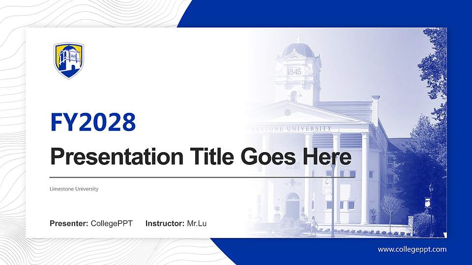 Limestone University Academic Presentation/Research Findings Report PPT Template16:9 ratio PPT effect preview image