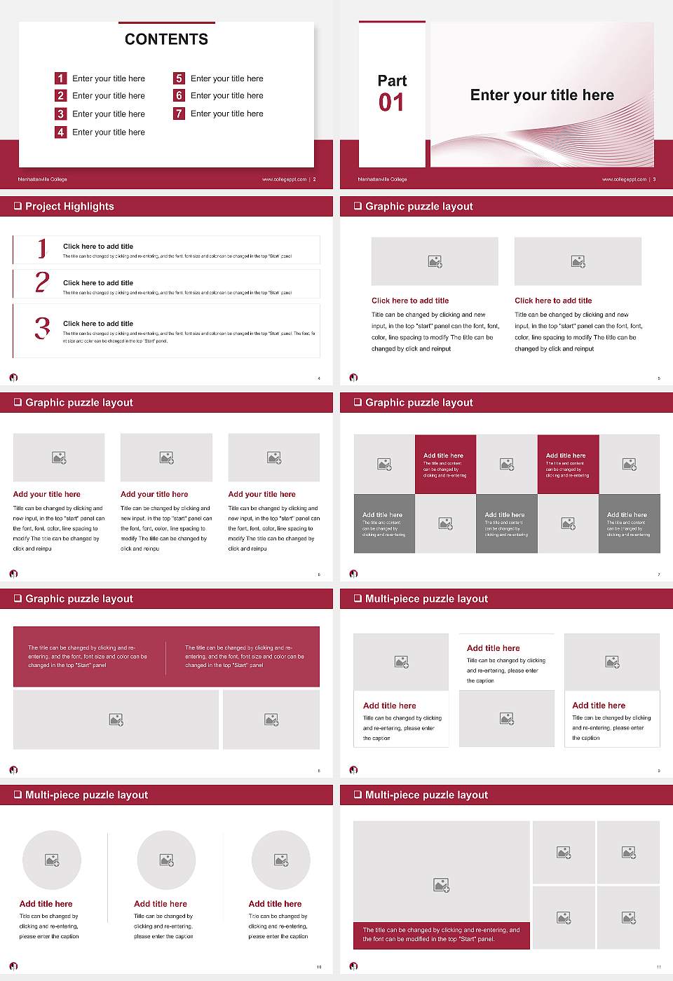 Manhattanville College General Purpose PPT Template16:9 ratio PPT effect preview image2