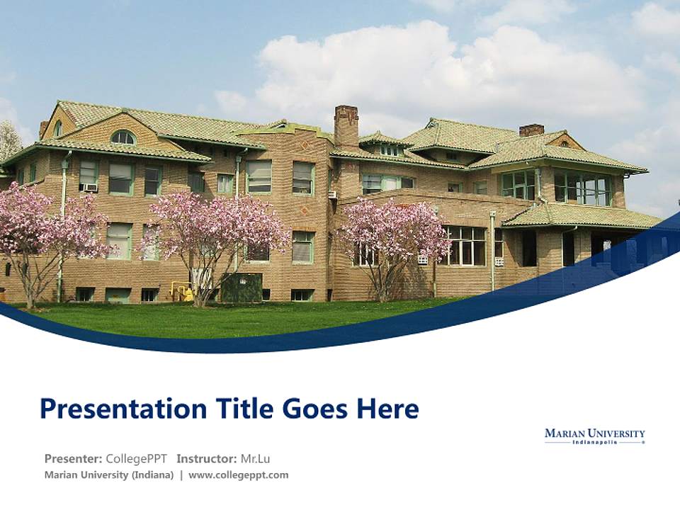 Marian University (Indiana) Course/Courseware Creation PPT Template4:3 ratio PPT effect preview image5