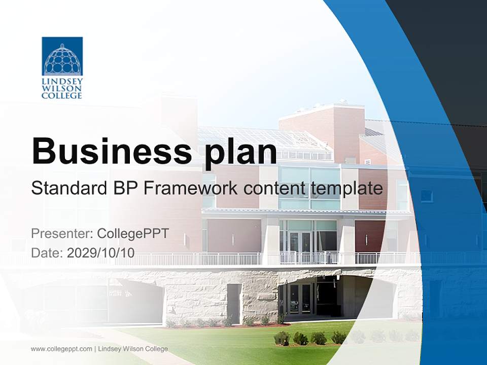 Lindsey Wilson College Competition/Entrepreneurship Contest PPT Template4:3 ratio PPT effect preview image9
