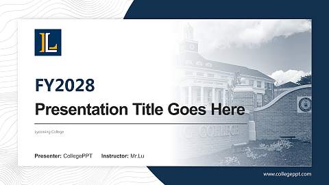 Lycoming College Academic Presentation/Research Findings Report PPT Template