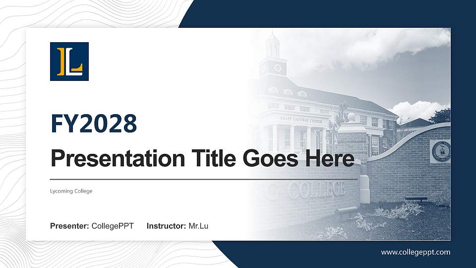 Lycoming College Academic Presentation/Research Findings Report PPT Template16:9 ratio PPT effect preview image