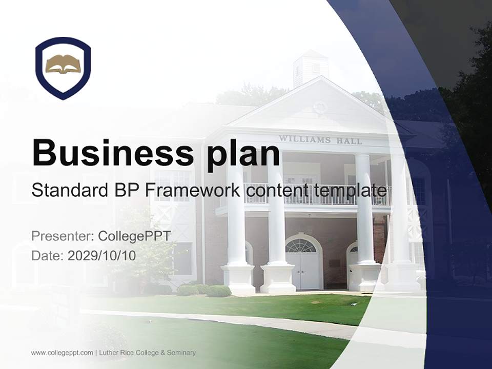 Luther Rice College & Seminary Competition/Entrepreneurship Contest PPT Template4:3 ratio PPT effect preview image9