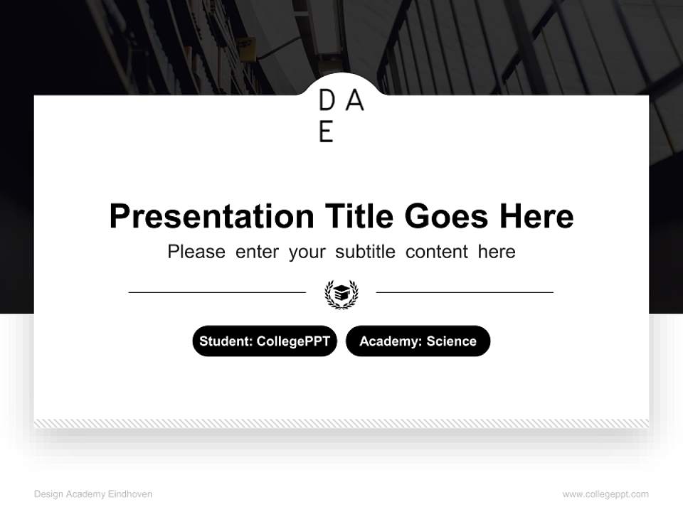 Design Academy Eindhoven National Scholarship Defense PPT Template4:3 ratio PPT effect preview image4