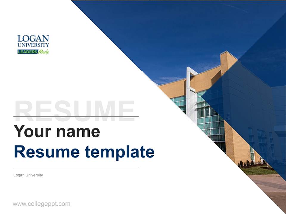 Logan University Resume PPT Template4:3 ratio PPT effect preview image5