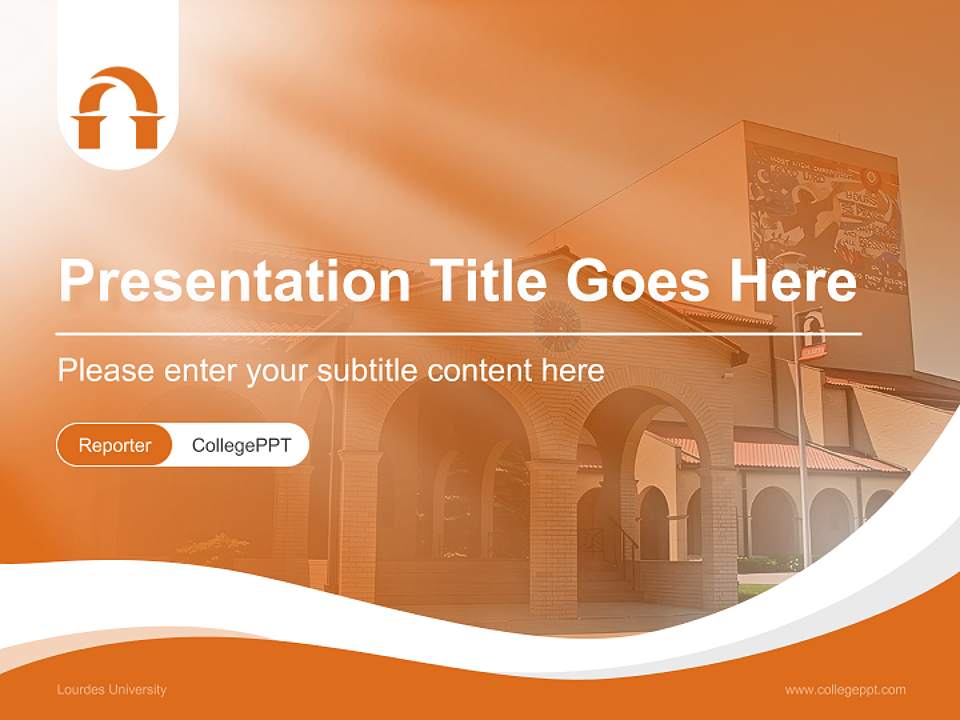 Lourdes University Lecture Sharing and Networking Event PPT Template4:3 ratio PPT effect preview image4