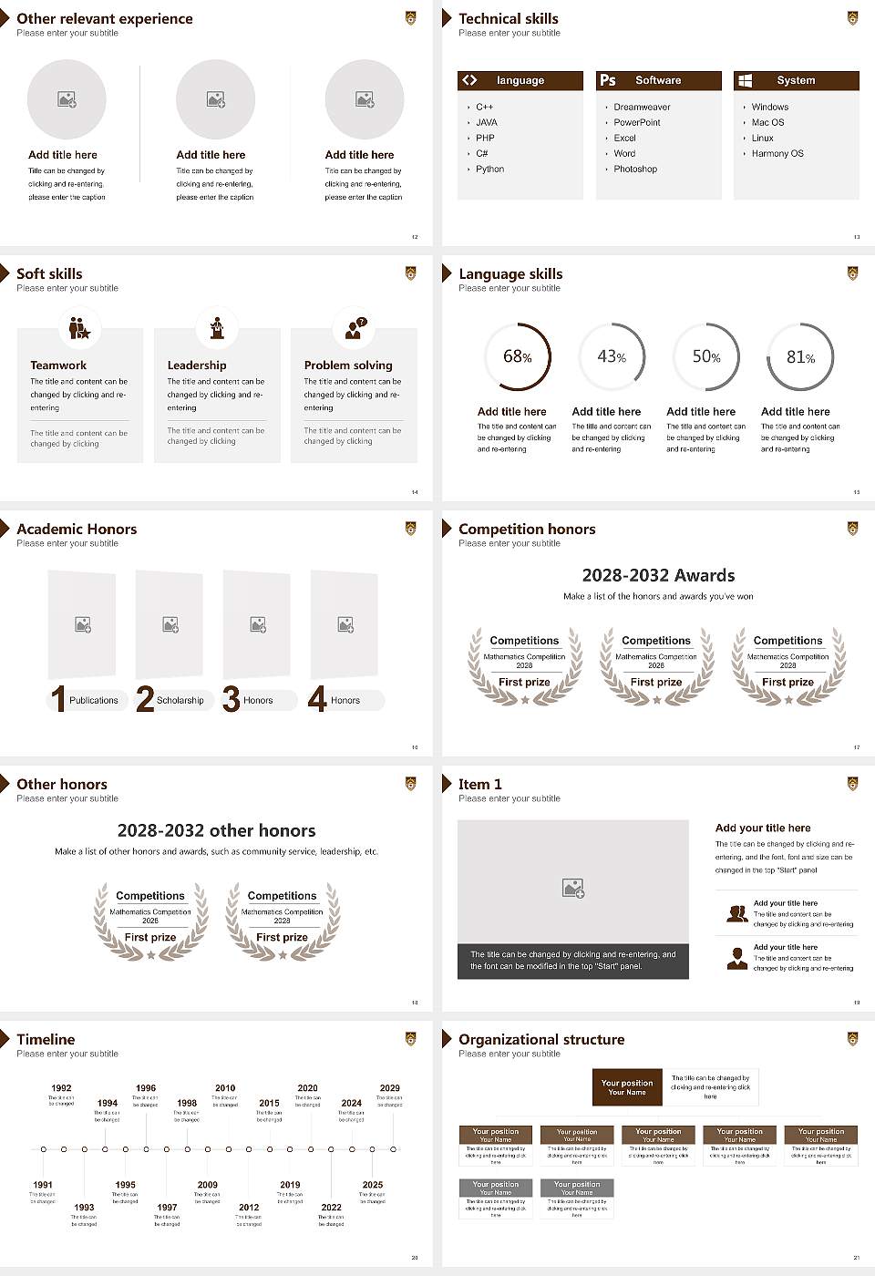 Lehigh University Resume PPT Template16:9 ratio PPT effect preview image3