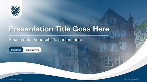 Macalester College Lecture Sharing and Networking Event PPT Template