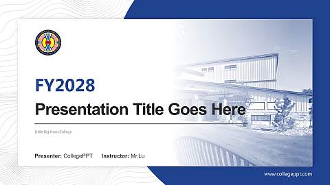 Little Big Horn College Academic Presentation/Research Findings Report PPT Template