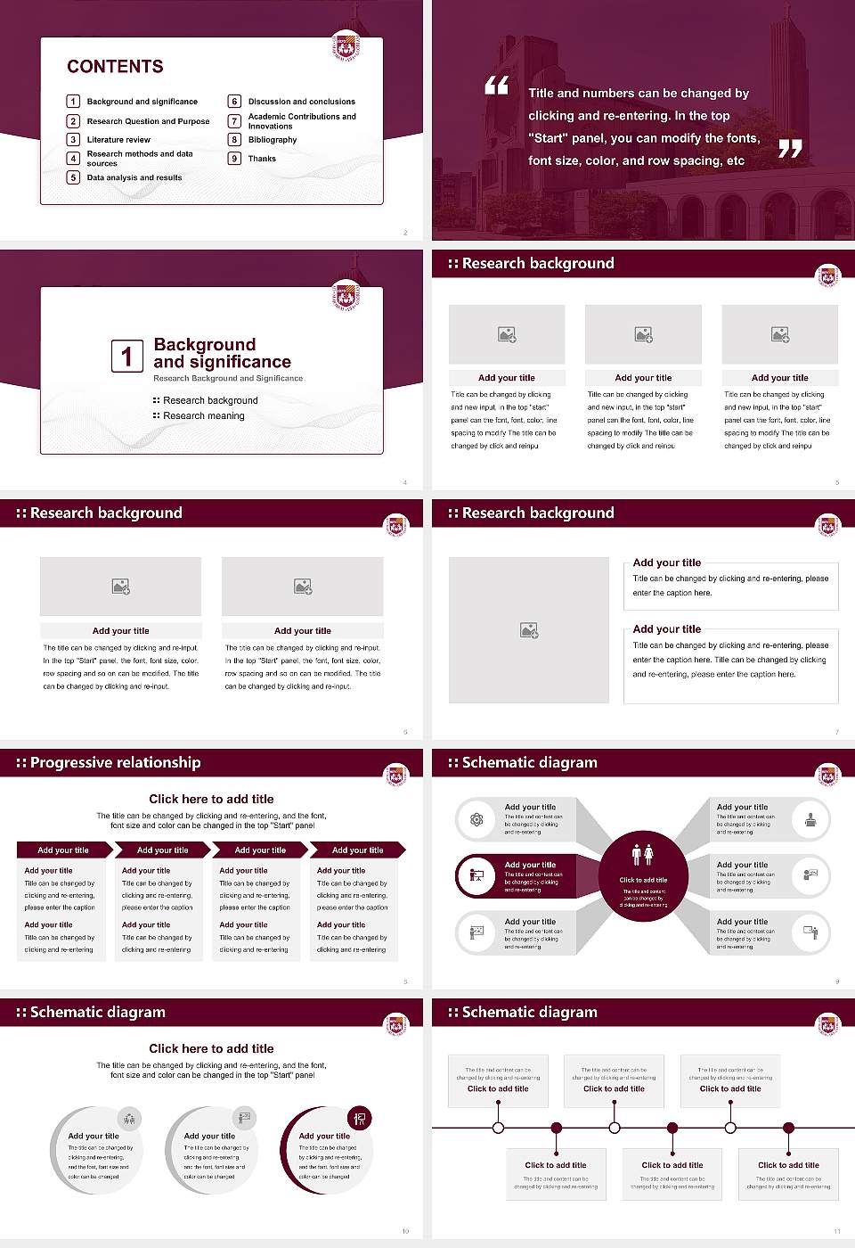 Loyola University Chicago Graduation Thesis Defense PPT Template16:9 ratio PPT effect preview image2