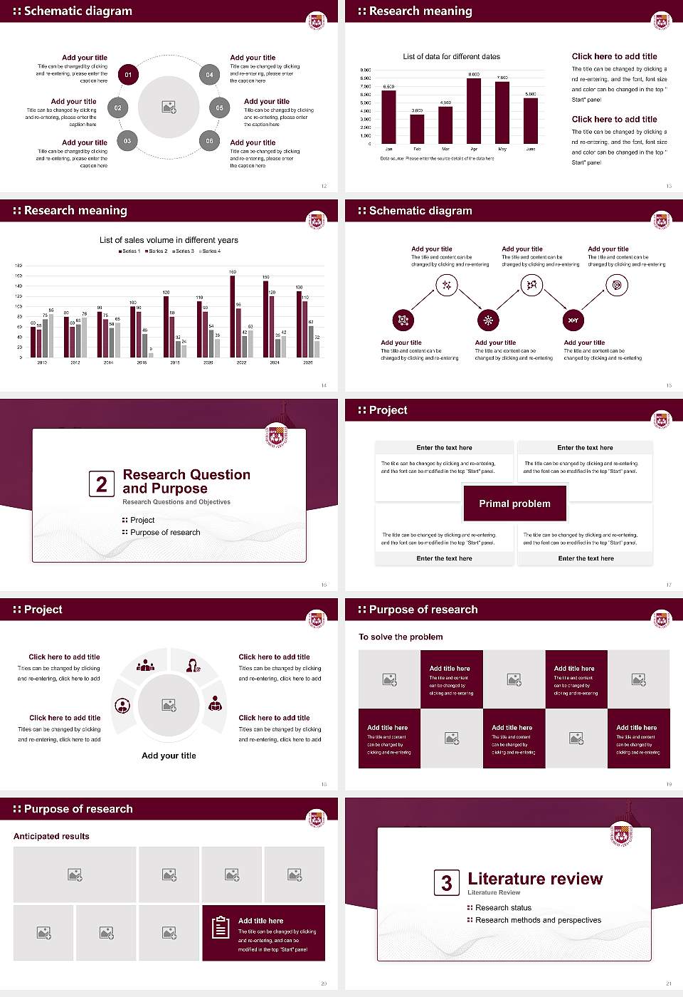 Loyola University Chicago Graduation Thesis Defense PPT Template16:9 ratio PPT effect preview image3
