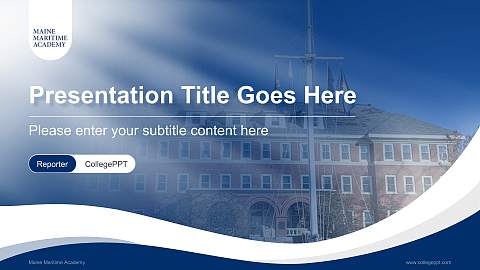 Maine Maritime Academy Lecture Sharing and Networking Event PPT Template
