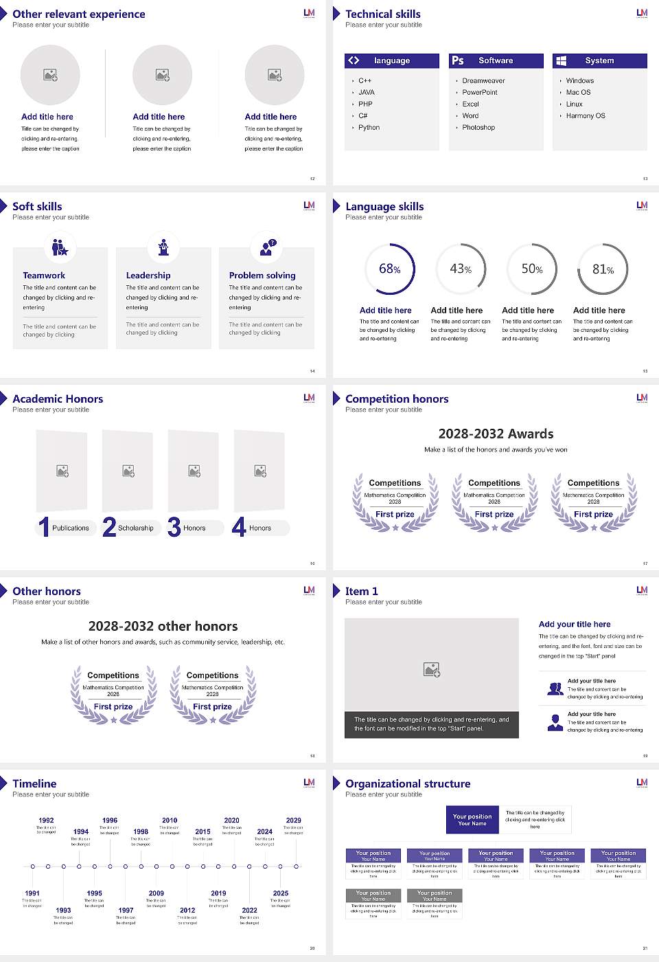 Lim College Resume PPT Template16:9 ratio PPT effect preview image3