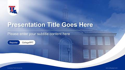Louisiana Tech University Lecture Sharing and Networking Event PPT Template