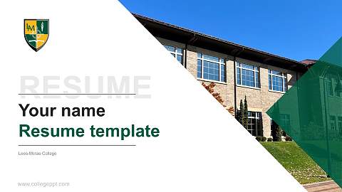 Lees-Mcrae College Resume PPT Template