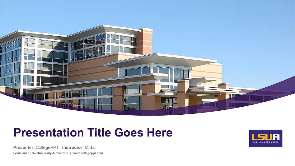 Louisiana State University-Alexandria Course/Courseware Creation PPT Template16:9 ratio PPT effect preview image