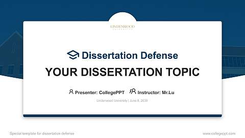 Lindenwood University Graduation Thesis Defense PPT Template