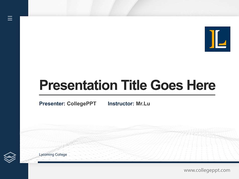 Lycoming College Thesis Proposal/Graduation Defense PPT Template4:3 ratio PPT effect preview image5