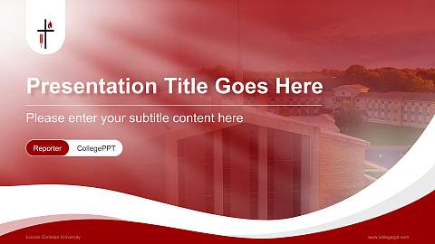 Lincoln Christian University Lecture Sharing and Networking Event PPT Template