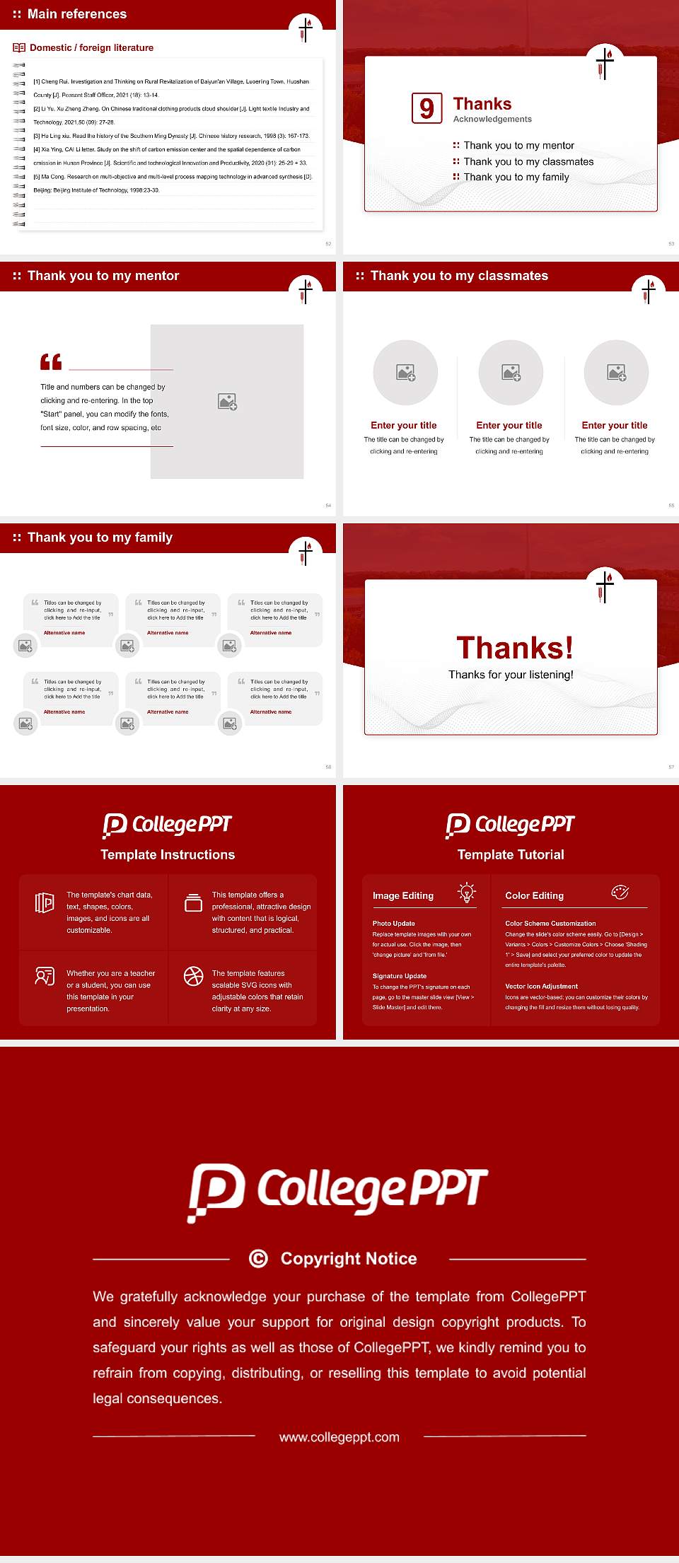 Lincoln Christian University Graduation Thesis Defense PPT Template4:3 ratio PPT effect preview image7