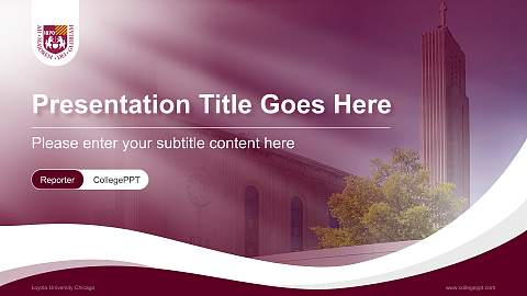 Loyola University Chicago Lecture Sharing and Networking Event PPT Template
