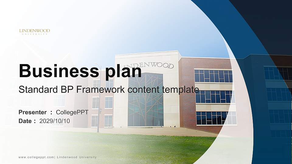 Lindenwood University Competition/Entrepreneurship Contest PPT Template16:9 ratio PPT effect preview image