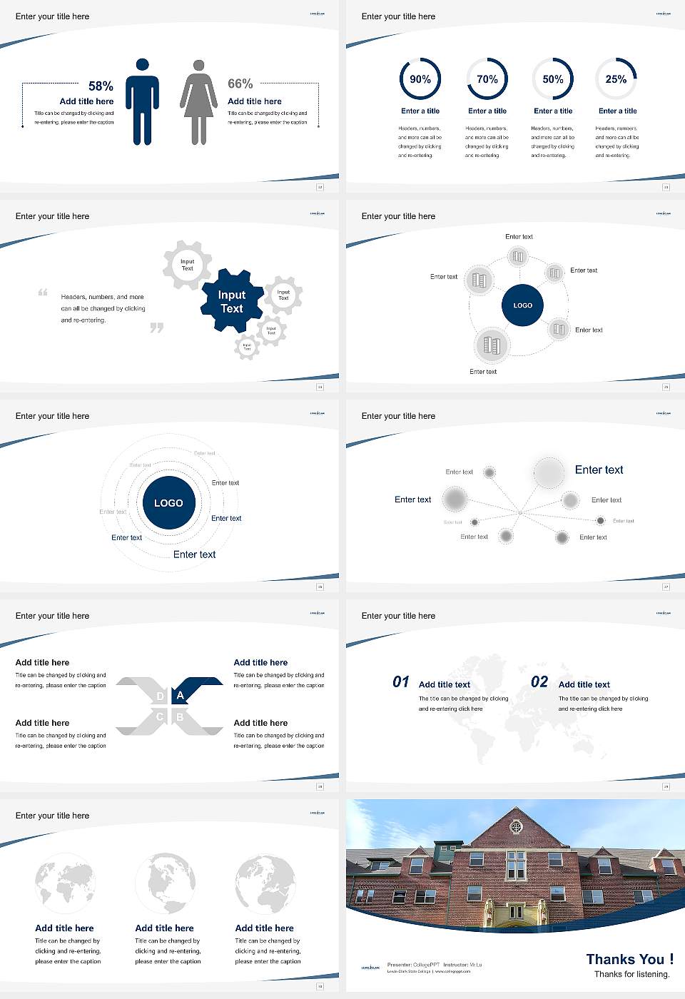 Lewis-Clark State College Course/Courseware Creation PPT Template16:9 ratio PPT effect preview image4