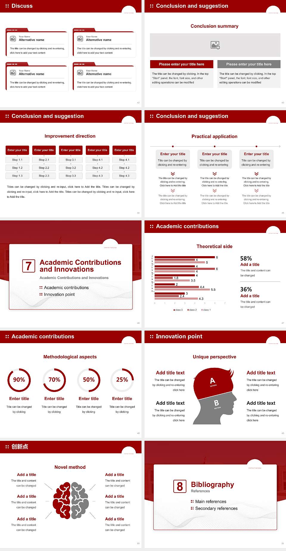 Little Priest Tribal College Graduation Thesis Defense PPT Template4:3 ratio PPT effect preview image6