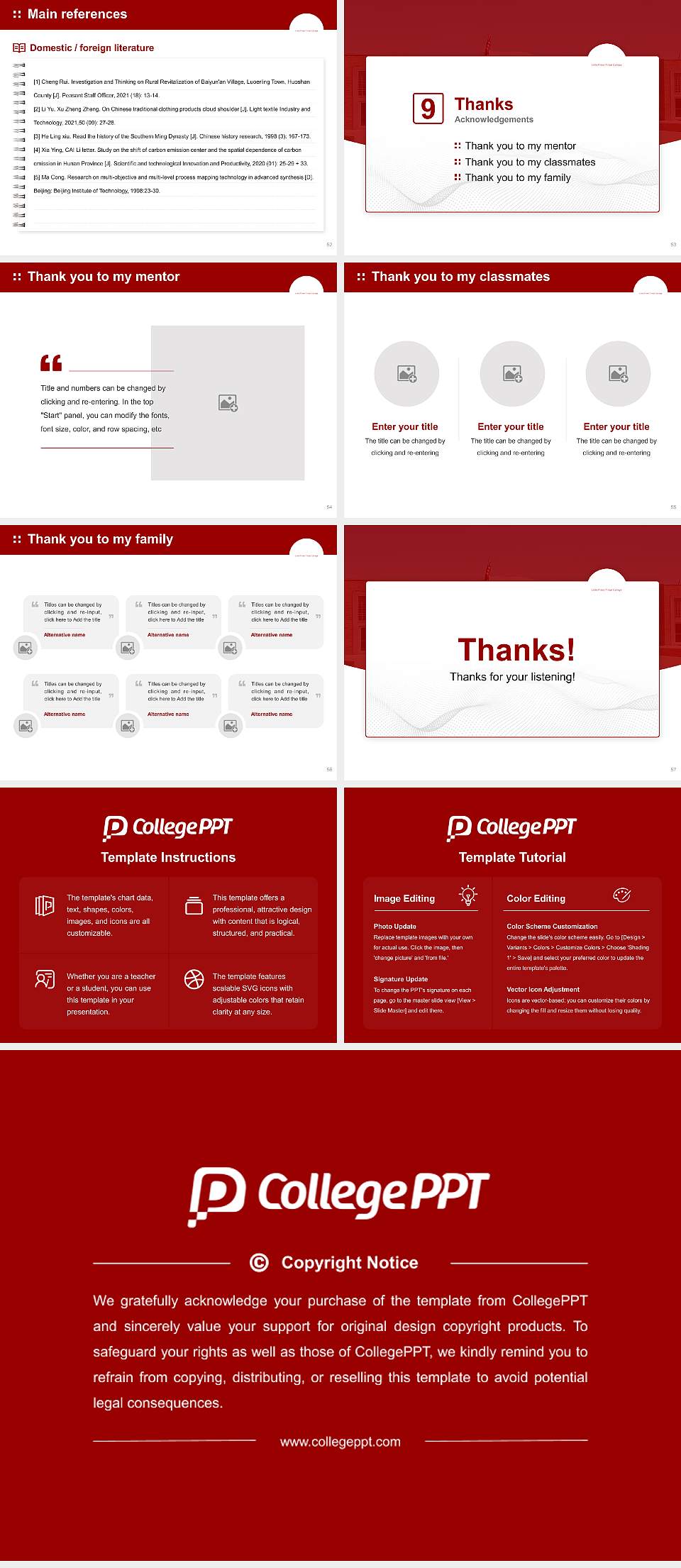 Little Priest Tribal College Graduation Thesis Defense PPT Template4:3 ratio PPT effect preview image7
