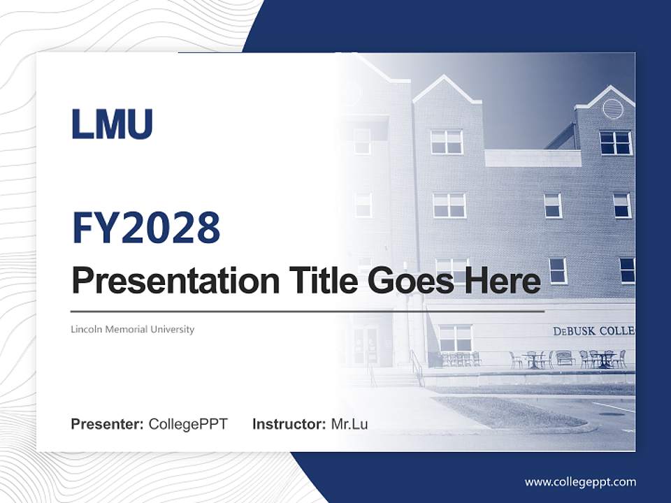 Lincoln Memorial University Academic Presentation/Research Findings Report PPT Template4:3 ratio PPT effect preview image5