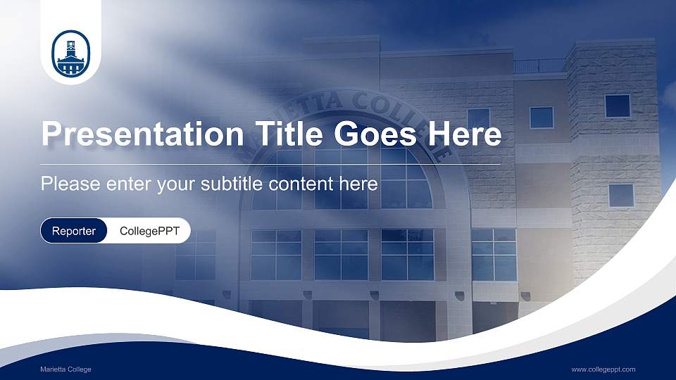 Marietta College Lecture Sharing and Networking Event PPT Template16:9 ratio PPT effect preview image