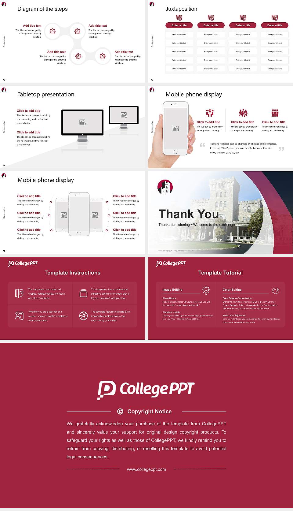 Manhattanville College Competition/Entrepreneurship Contest PPT Template16:9 ratio PPT effect preview image9
