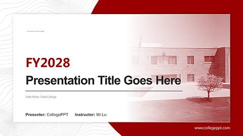 Little Priest Tribal College Academic Presentation/Research Findings Report PPT Template
