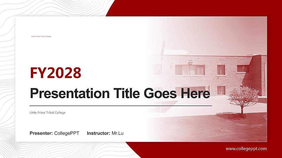 Little Priest Tribal College Academic Presentation/Research Findings Report PPT Template16:9 ratio PPT effect preview image
