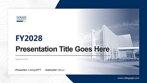 Logan University Academic Presentation/Research Findings Report PPT Template